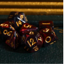 D10 dizaine - Mini dés  - Blend  - Rouge - Noir - Acrylique - Udixi