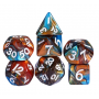 D6 - Mini dés  - Blend  - Bleu- Marron - Acrylique - Udixi
