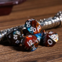 D10 - Mini dés  - Blend  - Bleu- Marron - Acrylique - Udixi