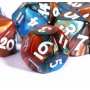 D10 - Mini dés  - Blend  - Bleu- Marron - Acrylique - Udixi