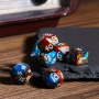 D12 - Mini dés  - Blend  - Bleu- Marron - Acrylique - Udixi