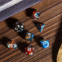 D20 - Mini dés  - Blend  - Bleu- Marron - Acrylique - Udixi