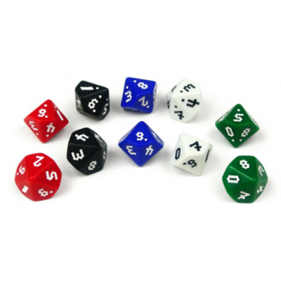 Optidice D10 avec point - Bleu - The Dice Lab