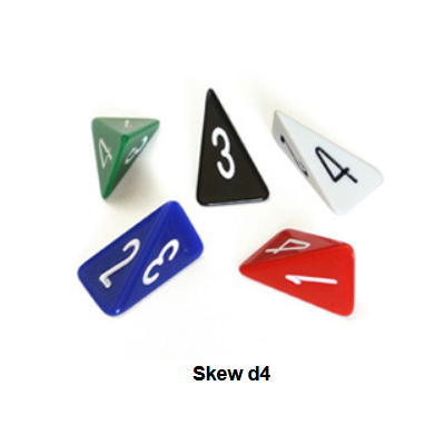 Skew D4 - Blanc - The Dice Lab