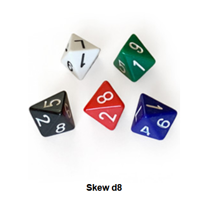 Skew D8 - Bleu - The Dice Lab