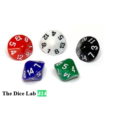 D14 - Vert - The Dice Lab