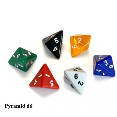 Pyramid D6 - Translucide Jaune - The Dice Lab