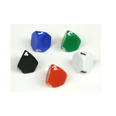 Truncated D4 - Marbré Vert  - The Dice Lab