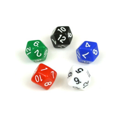 Rhombic D12 - Marbré Vert - The Dice Lab