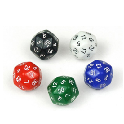 Equilibré D30 - Noir - The Dice Lab