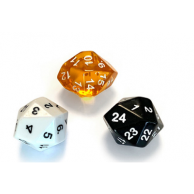 Dé Compteur D24 - Translucide Jaune - The Dice Lab