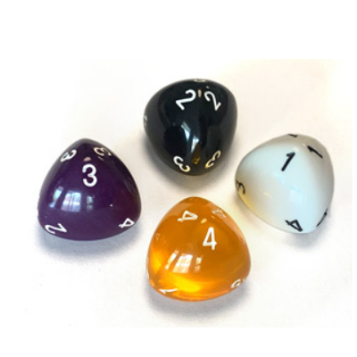 Orbiform D4 - Translucide Jaune - The Dice Lab