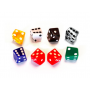 Skew D6 à points - Translucide Noir - The Dice Lab
