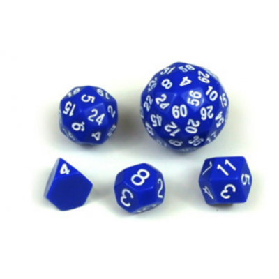 Set 5 dés Gamme Paire - Blanc - The Dice Lab