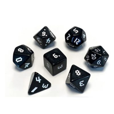 Set 7 dés Optidice - Bleu - The Dice Lab