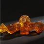 Mini Dice - D8 - Glitter - Orange - Argenté - HD
