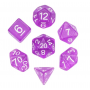 Mini Dice - D10 unité  - Glitter - Pourpre - Blanc - HD