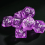 Mini Dice - D10 unité  - Glitter - Pourpre - Blanc - HD