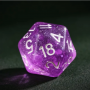 Mini Dice - D10 unité  - Glitter - Pourpre - Blanc - HD