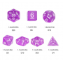 Mini Dice - D10 unité  - Glitter - Pourpre - Blanc - HD