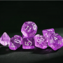 Mini Dice - D10 unité  - Glitter - Pourpre - Blanc - HD