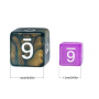 Mini Dice - D12 - Glitter - Pourpre - Blanc - HD