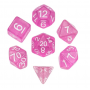 Mini Dice - D10 unité - Glitter - Rose - Blanc - HD