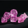 Mini Dice - D10 unité - Glitter - Rose - Blanc - HD