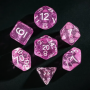 Mini Dice - D10 unité - Glitter - Rose - Blanc - HD