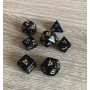 Mini Dice - Set 7 dés -  Noir - Doré - MG Dice