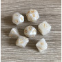 Mini Dice - Set 7 dés -  Blanc - Doré - MG Dice