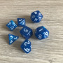 Mini Dice - Set 7 dés -  Bleu - Blanc - MG Dice