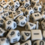 Mini Dice - Set 7 dés -  Blanc - Noir - MG Dice