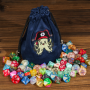 Sac à dés Flanelle - Pieuvre Pirate - Udixi