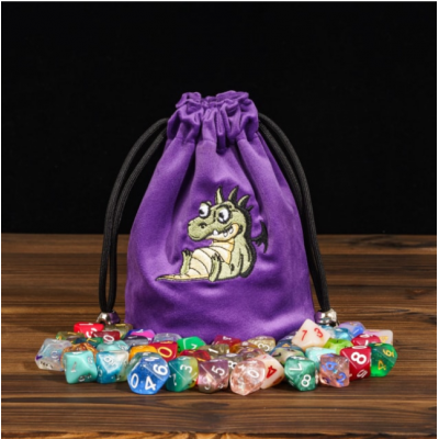 Sac à dés Flanelle - Dinosaure- Udixi