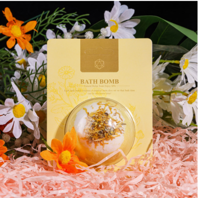Bombe de bain avec set 7 dés surprise - Fleur de Soucis - Udixi