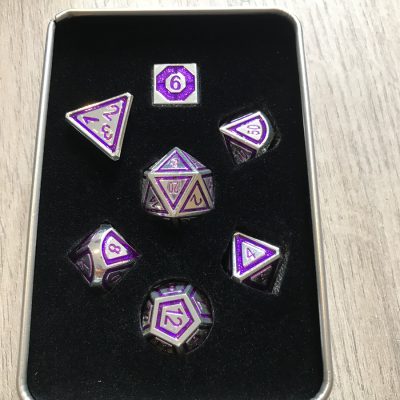 Border Metal Set  - Enamel - Pourpre argenté -  CNC