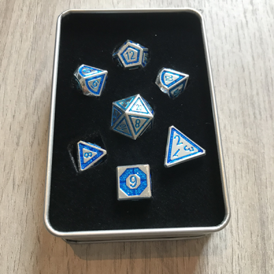 Border Metal Set  - Enamel - Bleu clair argenté -  CNC
