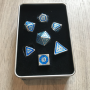 Border Metal Set  - Enamel - Bleu clair argenté -  CNC