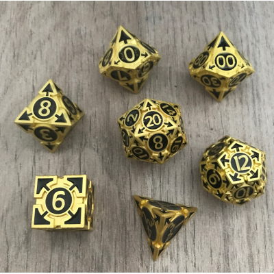 Metal Set  - Triangle Arrow - Noir Doré -  CNC