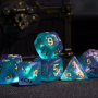 Dés Glitter - D8 - Bleu / Pourpre - Doré - Udixi