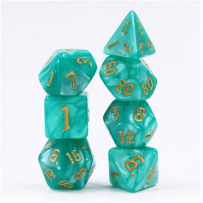Pearl - D10 unité - Vert - Doré  - HD