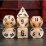 Pearl  - Set 7 dés - Beige - Noir - HD