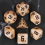 Pearl  - Set 7 dés - Beige - Noir - HD