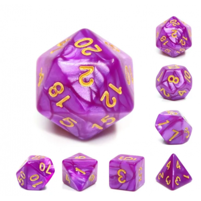 Pearl - D10 dizaine - Pourpre Sombre - Doré - HD