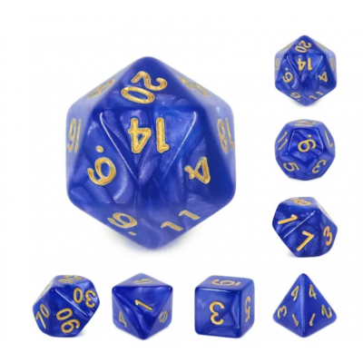 Pearl - D10 unité - Bleu  - Doré - HD