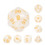 Pearl - Set 10D6 +2 offerts  - Blanc - Doré  - HD