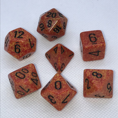 Dés Speckled - Fire - Chessex