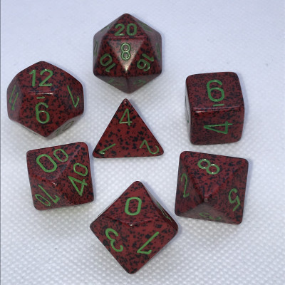 Dés Speckled - Strawberry - Chessex
