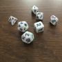Mini Dice - Set 7 dés - Blanc - Confetti - couleur - Noir - MG Dice